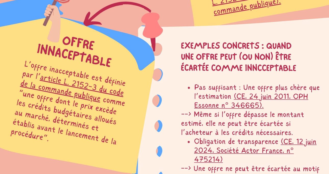 Les offres non-conformes dans les marchés publics