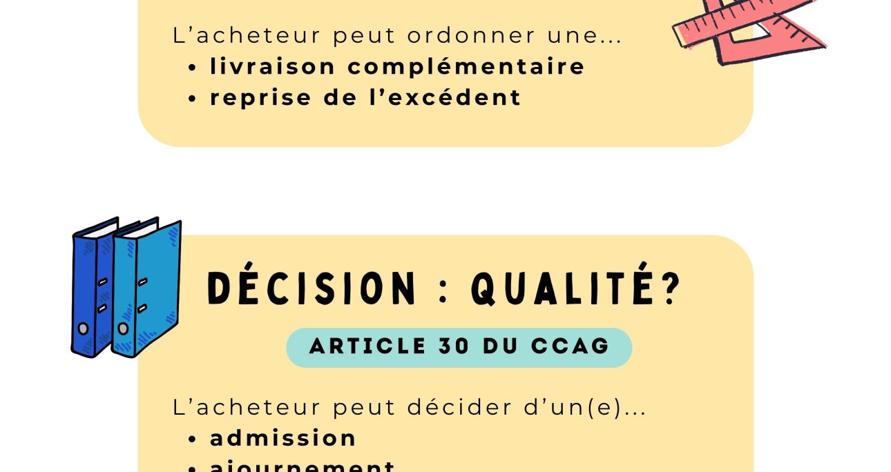 L&rsquo;admission des fournitures et services du CCAG-FCS 2021