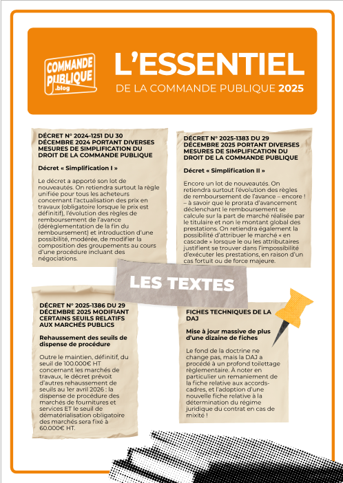 essentiel commande publique 2025