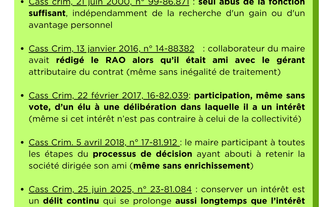 Prise illégale d&rsquo;intérêts