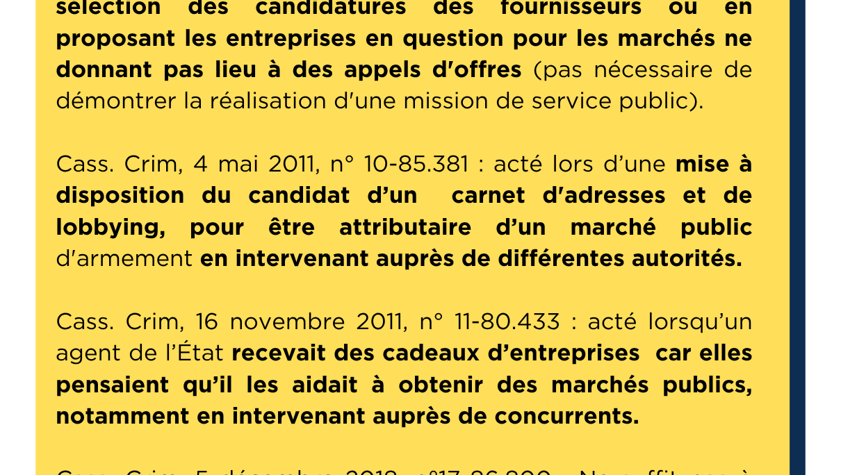 Délit de trafic d&rsquo;influence