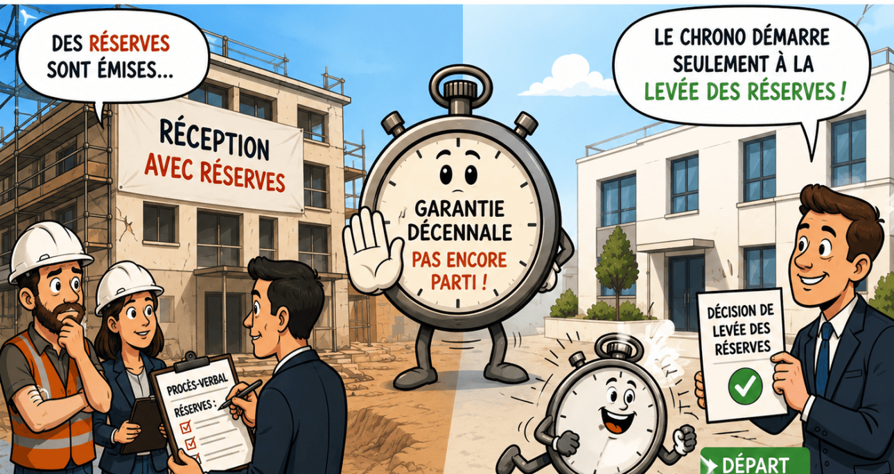 Réception sous réserves : attention au faux départ de la garantie décennale